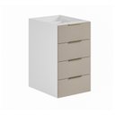 Ver imagem 2 de Balcão Planejado Suspenso 4 Gavetas 40cm sem Tampo sem Rodapé Ipanema CabeCasa MadeiraOriginals Branco/Fendi T
