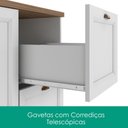 Ver imagem 6 de Cozinha Armario 5 Peças Cristaleira Balcao com Tampo 270 cm Unna Branco Poliman