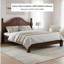 Ver imagem 5 de Conjunto Cama Quenn 1,60m + 2 Mesas de Cabeceira 100% Madeira Maciça - Linha Ouro Finestra Móveis Marrom/Café