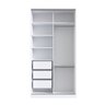 Guarda Roupa Solteiro com Espelho 2 Portas de Correr Rc2005 Linha Roupeiros Emovell - 6