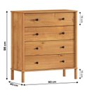 Ver imagem 5 de Cômoda para Quarto Escandinava 4gav Telescópicas Madeira Apoana Freijó Idimex