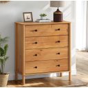 Ver imagem 6 de Cômoda para Quarto Escandinava 4gav Telescópicas Madeira Apoana Freijó Idimex