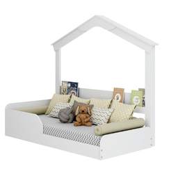 Cama Mini Montessori Com Casinha Porta-Livros  - 5