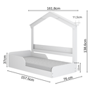 Ver mais imagens de Cama Mini Montessori com Casinha Porta-Livros Branco