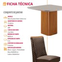 Ver imagem 7 de Mesa de Jantar Eloise 90cm Tampo MDF Vidro Canto Copo com 4 Cadeirasyasmin
