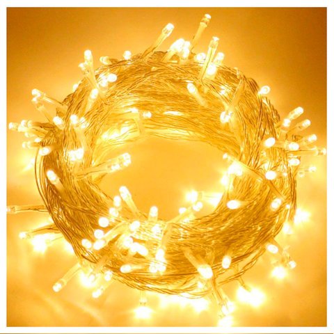 Pisca Cordão de Luz 300 Led Luz Amarelo 25 Metros 220v
