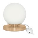 Ver imagem 1 de Luminária Abajur de mesa Globo Orby New Cobre Base Redonda