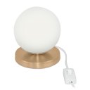 Ver imagem 2 de Luminária Abajur de mesa Globo Orby New Cobre Base Redonda