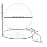 Luminária Abajur de mesa Globo Orby New Cobre Base Redonda - 4