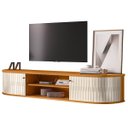 Ver imagem 2 de Rack Suspenso Algarve Tvs até 75” Cinamomo Off White 289139 Madetec
