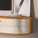 Ver imagem 3 de Rack Suspenso Algarve Tvs até 75” Cinamomo Off White 289139 Madetec