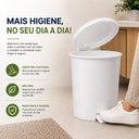 Ver imagem 3 de Lixeira com Pedal Branca Cesto de Lixo 7 Litros Banheiro Cozinha Escritorio Lavabo com Tampa Vintage