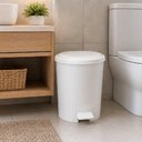 Ver imagem 4 de Lixeira com Pedal Branca Cesto de Lixo 7 Litros Banheiro Cozinha Escritorio Lavabo com Tampa Vintage