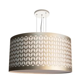 Lustre Pendente Cúpula Recorte Bronze 50X25 3E27 Bivolt - 1