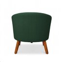 Ver imagem 6 de Poltrona Sala Decorativa Stella Pé Madeira Trapézio Castanho Bouclê Verde D03 - D’Rossi