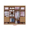 Ver imagem 3 de Guarda Roupa Casal 8 Portas 8 Gavetas com Pés Daymont - D Doro Cinamomo/off White