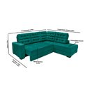 Ver imagem 3 de Sofá de Canto Retrátil e Reclinável Santorini 2,70x2,25m - Verde
