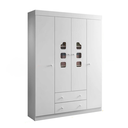 Ver imagem 2 de Guarda-Roupa Infantil 100% MDF 4 Portas e 2 Gavetas Lívia Branco