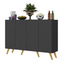 Ver imagem 3 de Aparador Buffet 4 Portas Retrô Alemanha Multimóveis BR3556