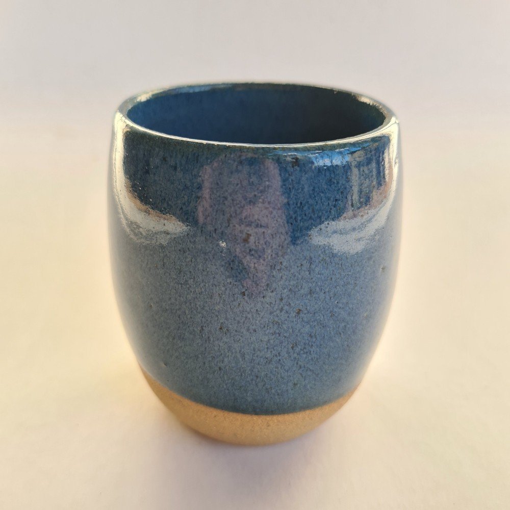 Copo de cerâmica azul 200ml para suco, água e drinks - 9
