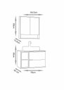 Ver imagem 6 de Conjunto Lívia Suspenso 78cm com Espelheira - Fabribam