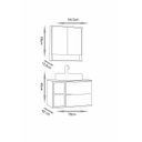 Ver imagem 6 de Conjunto Lívia Suspenso 78cm com Espelheira - Fabribam
