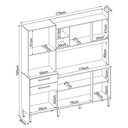 Ver imagem 4 de Kit Cozinha Compacta 6 Portas Torre Quente + Aéreo + Balcão Amêndola/ Branco