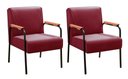 Ver imagem 1 de Kit 2 Poltronas Jade Cor:Suede Bordô 110