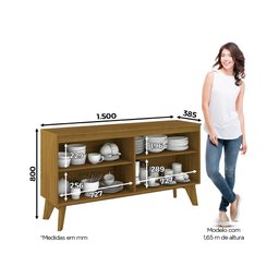 Buffet Quartzo com 4 Portas - Nature/Off White - 4