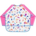 Ver imagem 3 de Babador Avental Manga Longa Infantil Bebe Impermeavel Pincelada Buba Rosa