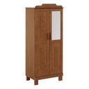 Ver imagem 1 de Guarda Roupa Solteiro 78cm 2 Portas Giana Castanho F07 - Mpozenato
