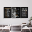 Ver imagem 2 de Kit 3 Quadros Motivacionais Empreendedorismo 24x18cm:Madeira preta
