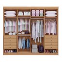 Ver mais imagens de Guarda-Roupa Casal 100% MDF 8 Portas 8 Gavetas Imperio Ripado Cinamomo/Off White