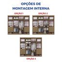 Ver imagem 7 de Guarda-Roupa Casal 100% MDF 8 Portas 8 Gavetas Imperio Ripado Cinamomo/Off White