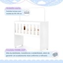 Ver imagem 3 de Mini Berço 100% MDF com Colchão 5 em 1 Ariel Branco