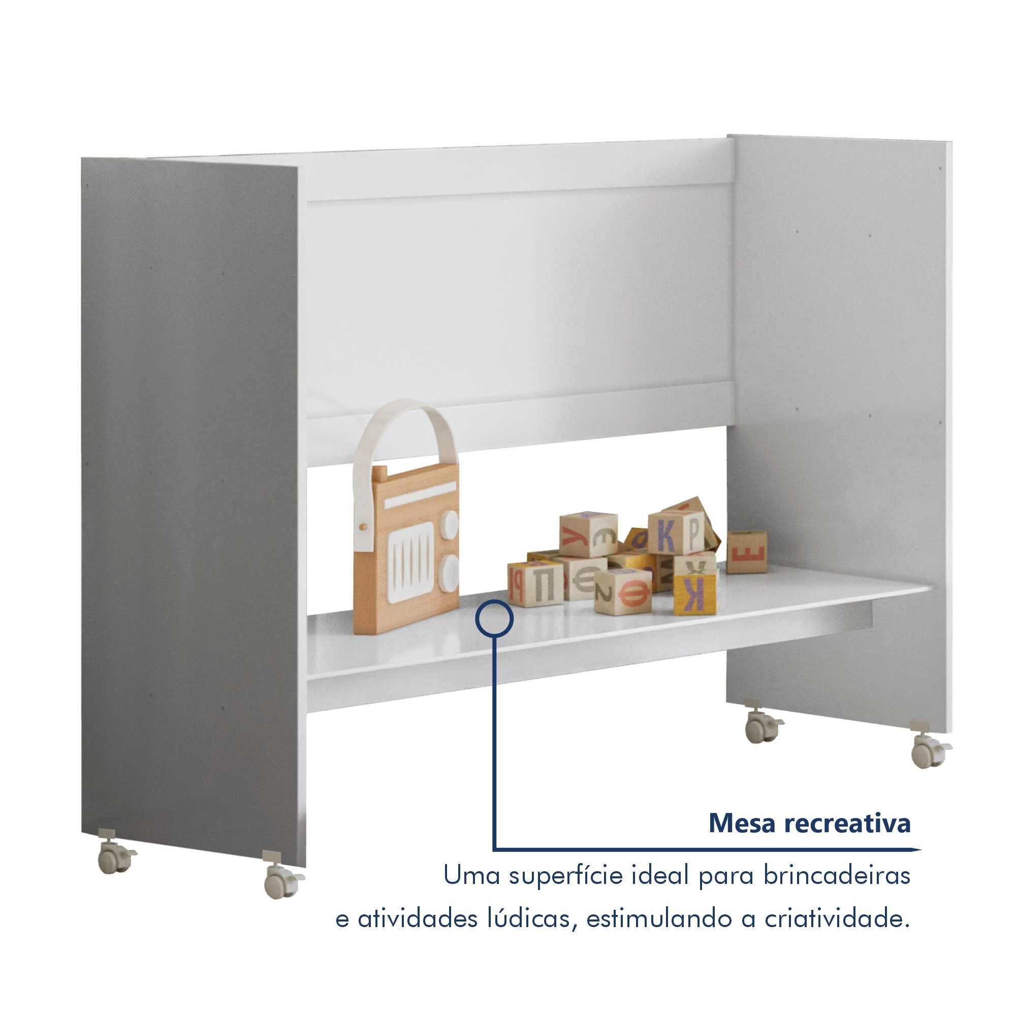 Mini Berço 100% MDF com Colchão 5 em 1 Ariel  - 11