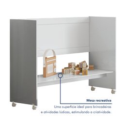 Mini Berço 100% MDF com Colchão 5 em 1 Ariel  - 11
