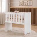 Ver imagem 1 de Mini Berço 100% MDF com Colchão 5 em 1 Ariel Branco