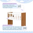 Ver imagem 5 de Mini Berço 100% MDF com Colchão 5 em 1 Ariel Branco/Ypê