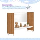 Ver mais imagens de Mini Berço 100% MDF com Colchão 5 em 1 Ariel Branco/Ypê