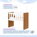 Ver imagem 3 de Mini Berço 100% MDF com Colchão 5 em 1 Ariel Branco/Ypê