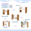 Ver imagem 7 de Mini Berço 100% MDF com Colchão 5 em 1 Ariel Branco/Ypê