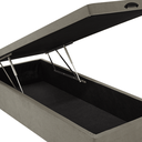 Ver imagem 2 de Base Box Baú Barcelona Suede Bege 96x203