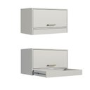 Ver imagem 6 de Armário de Lavanderia Aéreo com Varal de Roupas Crart-ARM007 1 Porta 1 Prateleira MDP 69cm Bege