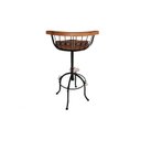 Ver imagem 4 de Banqueta Bistrô Regulável Ferro e Madeira 80cm Altura