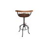 Banqueta Bistrô Regulável Ferro e Madeira 80cm Altura - 4