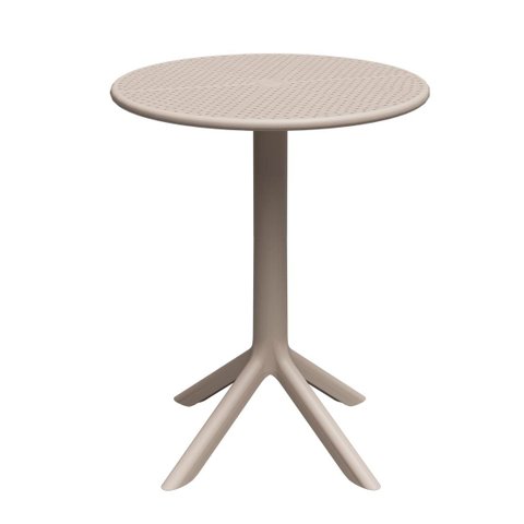 Mesa de Jardim Redonda 60cm Simpla 2 em 1 de Plástico
