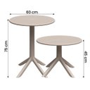 Ver imagem 4 de Mesa de Jardim Redonda 60cm Simpla 2 em 1 de Plástico