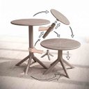 Ver imagem 3 de Mesa de Jardim Redonda 60cm Simpla 2 em 1 de Plástico