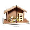 Casinha Presépio 3 Figura Natalina Rústica - 3